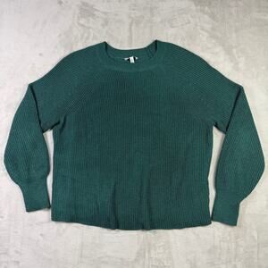 Jessica Simpson Women’s Green Knit Crew Neck Sweater Size XL